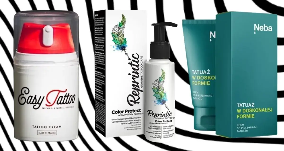 Krem do świeżego tatuażu: Easy Tattoo, Reprintic Color Protect i Neba. Produkty do pielęgnacji tatuażu.