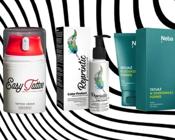 Krem do świeżego tatuażu: Easy Tattoo, Reprintic Color Protect i Neba. Produkty do pielęgnacji tatuażu.
